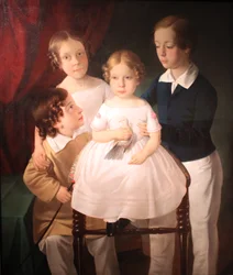 Los cuatro hijos del fabricante de muebles Franz Zlamal en Viena